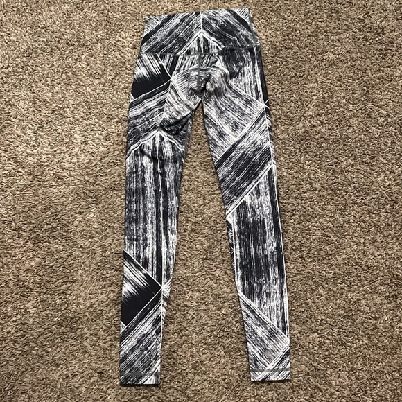 Lululemon Wunder Under Leggings Full-On Luon (Roll Down) Heat Wave White Black - Picture 10 of 11